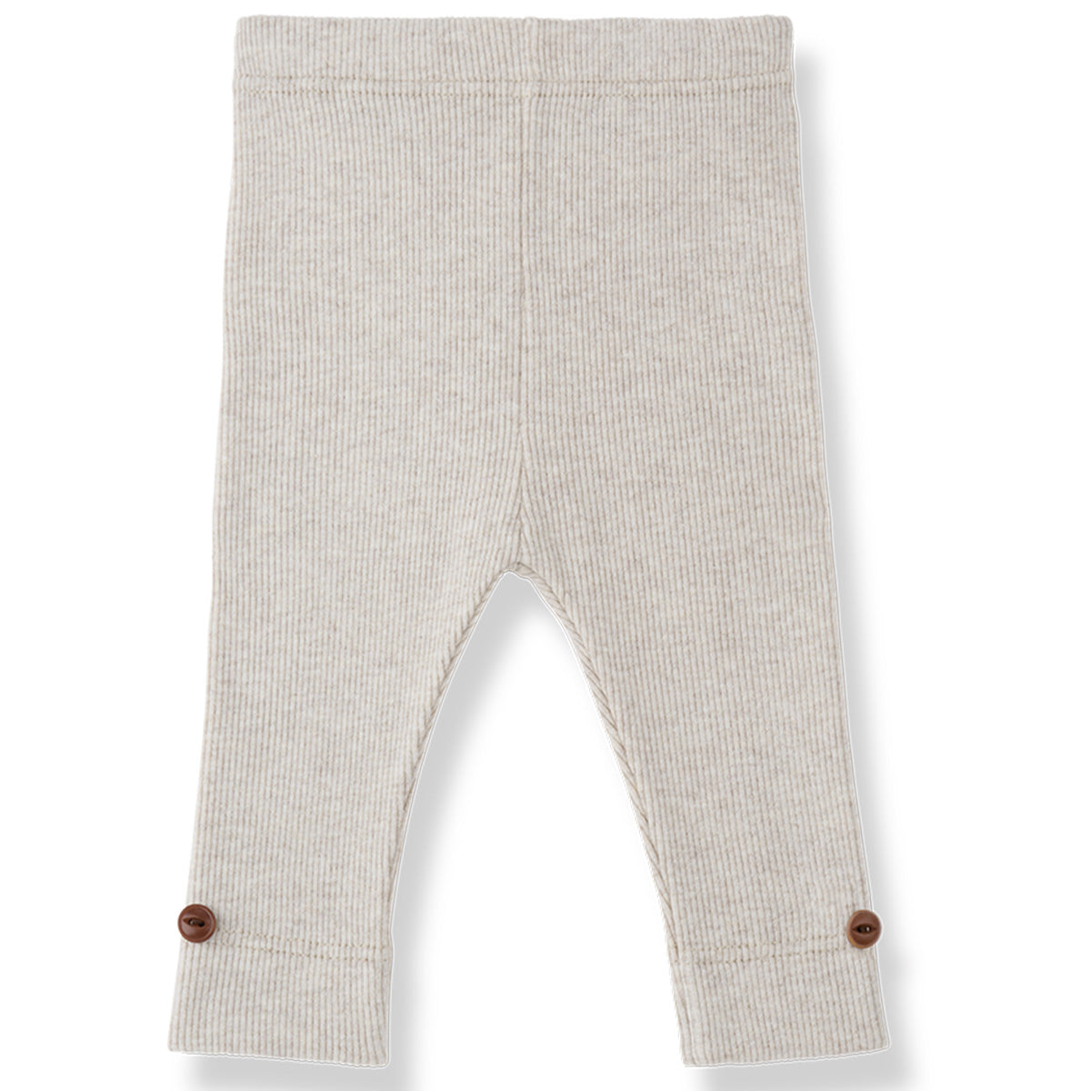 1+ in the Family The Sina Leggings in ribbed knit with wooden button cuff details