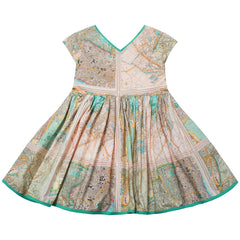 The Slip Road Dress from The Middle Daughter. Cotton sateen v neck dress with a cap sleeve.