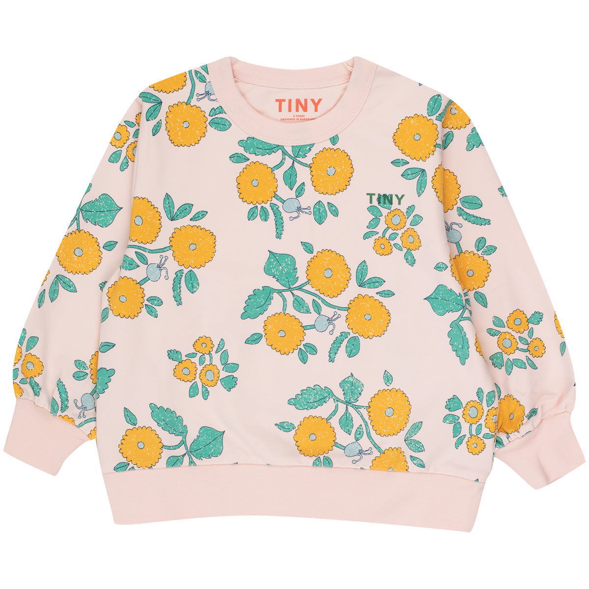 The Flowers Sweatshirt from Tiny Cottons. This colorful sweatshirt with our original flower print.