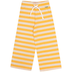 Stripes Pant from Tiny Cottons. This sweatpant in light cream and yellow colorway is all about classic comfort with a twist.