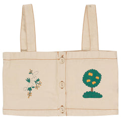 The Artsy Tree Crop Top from Tiny Cottons. It showcases nature-inspired graphics.