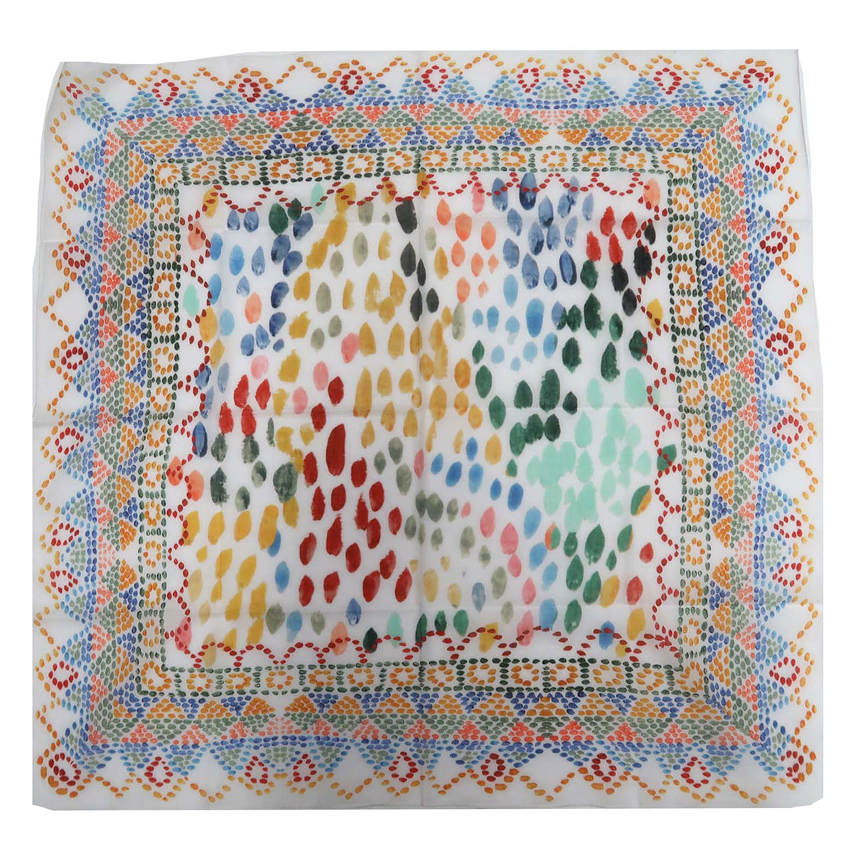 The Paphos Mosaic Scarf from Tia Cibani. Paphos Mosaic print scarf.