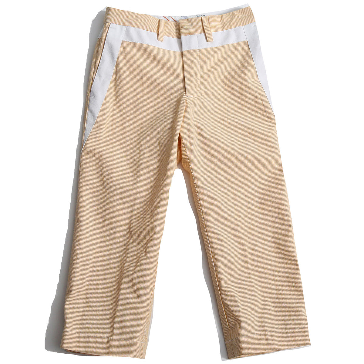 The Frank Golf Pants from Tia Cibani. Loose fit straight leg pants. Contrasting color ribbon detail under belt loops.
