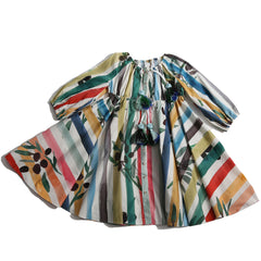 Campesigna Shirt Dress from Tia Cibani. Charming button-front twirl dress. Tea length. Long cinched sleeves.