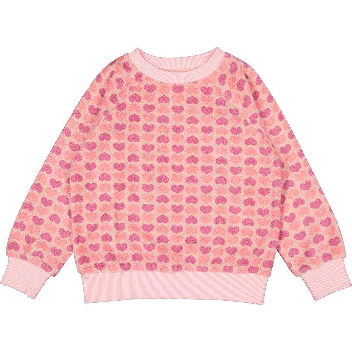 The James Sponge Heart Sweatshirt from Louis Louise. Terry cotton, soft ribbed collar, All over print.