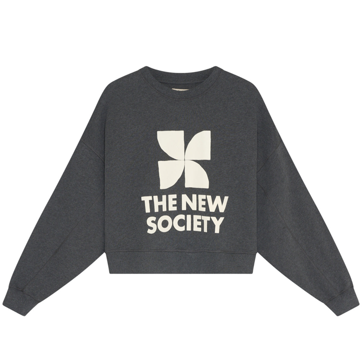 The TNS Logo Sweatshirt from The New Society, oversized sweatshirt with bold front logo graphic.