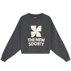 The TNS Logo Sweatshirt from The New Society, oversized sweatshirt with bold front logo graphic.