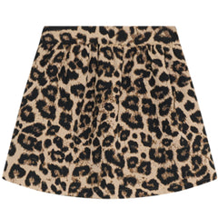 The New Society Moosie Skirt kids A-line leopard print skirt with elastic waistband