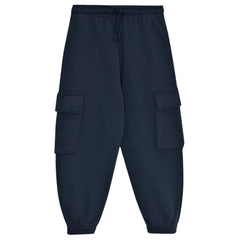 The TNS Logo Cargo Jogging from The New Society with an elastic waistband and cuffs, and two cargo pockets.