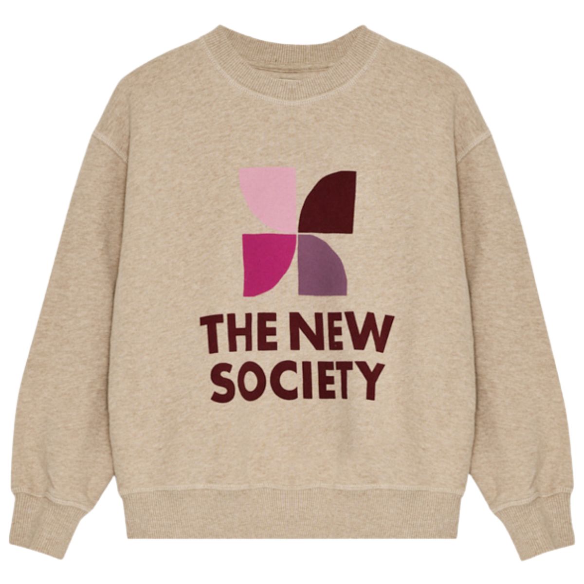 The TNS Logo Sweatshirt from The New Society. Classic sweatshirt features a contrasting logo print on the front.