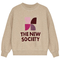 The TNS Logo Sweatshirt from The New Society. Classic sweatshirt features a contrasting logo print on the front.
