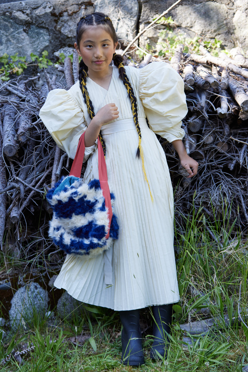 tia cibani pleated dress TIA CIBANI Harriet Pleated Frock + Night Bloom Brooches