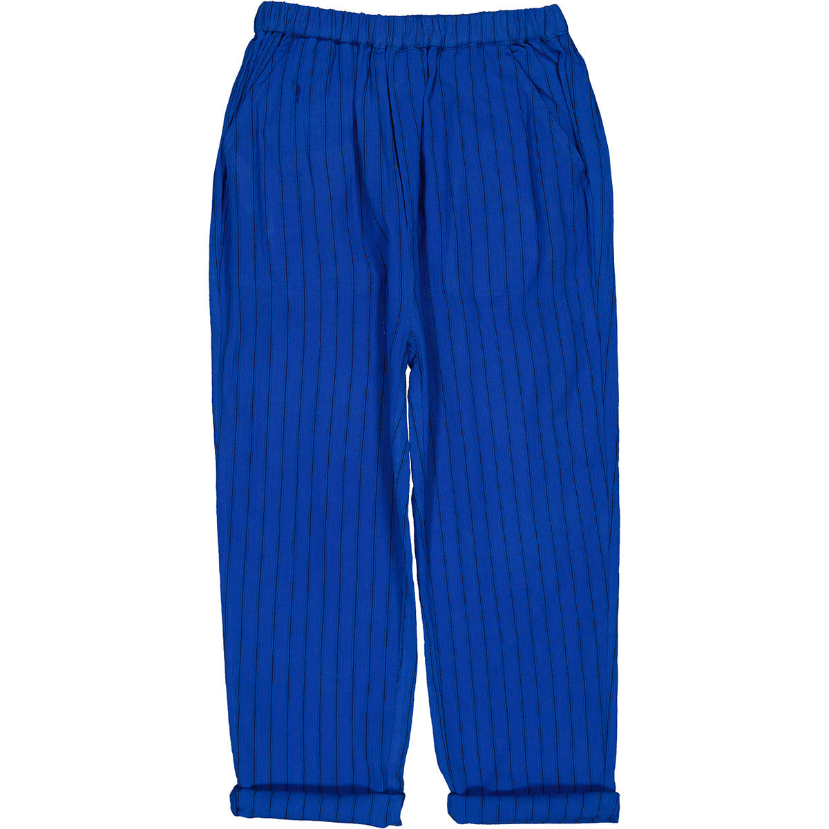 The Gazelle Cotton Crepe Stripe Pants from Louis Louise. Elasticated waistband for easy slip-on, two patch pockets