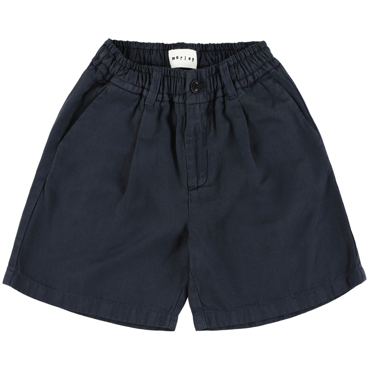 The Wasco Shorts from Morley. Shorts with an elastic waistband and button closure, offering a relaxed and stylish fit.