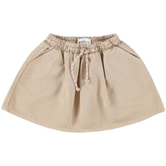 The Willa Skirt from Morley. A relaxed A-line skirt with an elastic waist, adjustable drawstring, and side pockets.