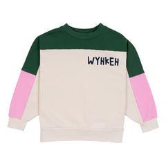 The Sail Sweatshirt from Wynken. Roomy sweat shape with contrast panel detailing, Soft fleece jersey