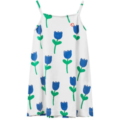 Kite Sundress by Wynken. with spaghetti straps, and the vibrant tulip print adds a cheerful touch to the design.