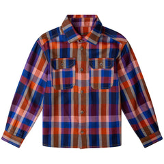 The Bruno Plaid Button Down Shirt from Oilily, plaid long-sleeve shirt with flap chest pockets and button front.