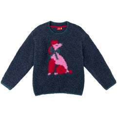 The Kouronne Poodle Sweater from Oilily, cosy knit sweater with playful poodle motif and crew neckline.