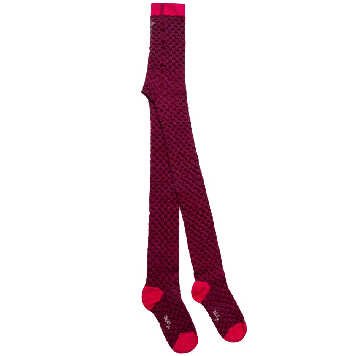 The Marabol Textured Tights from Oilily, textured knit tights with elastic waistband for girls.