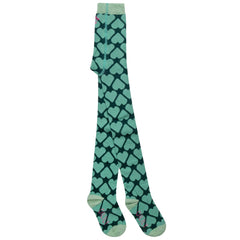Oilily The Monamour Heart Tights with all-over heart pattern in soft stretch knit for kids.