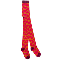 Oilily The Monamour Heart Tights with all-over heart pattern in soft stretch knit for kids.