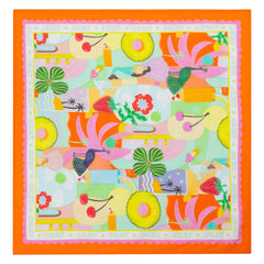 Abandana Scarf from Oilily. We drew all kinds of cheerful elements like fruit, mermaids and flowers