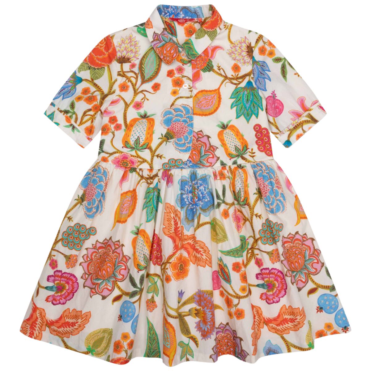 Delphine Dress from Oilily. This summer dress with print Sassy Sits is a real gem with vibrant colors and playful details.