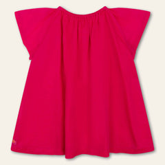 Beetroot Flutter Sleeve Blouse