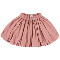 The Zolka Skirt from Morley in dusty old rose featuring an elastic waist and a gathered bubble hem.