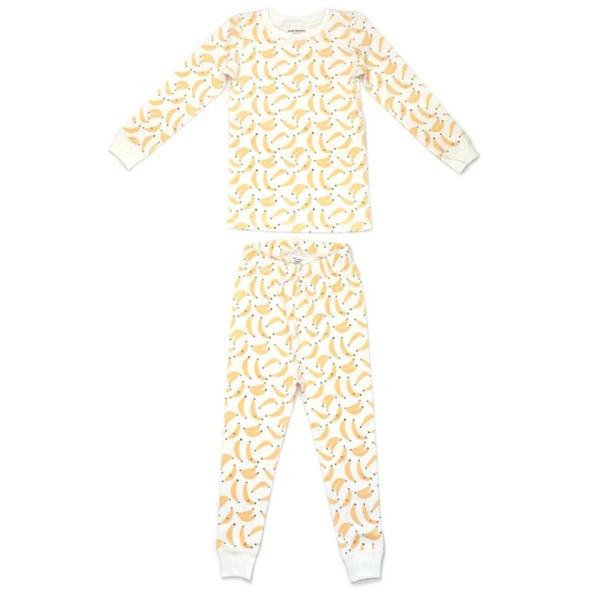 Banana Organic Pima Cotton Pajama Set by Dodo Banana kids pajama set with yellow banana print