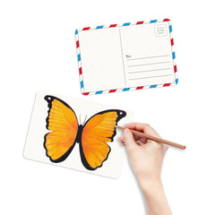 Coloring Postcards w/ 6 Butterfly & Moth Designs (30cards)