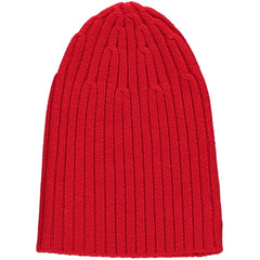 The Cas Hat from Maan. Ribbed knit hat for boys and girls in red color, Plain, Warm and comfortable.