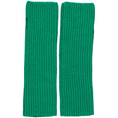 The Cate Knitted Sleeves from Maan. These are ribbed, knitted arm warmers or sleeves in a solid green color.