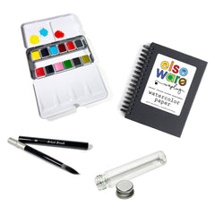 Watercolors To Go Kit - Portable, Travel-Friendly-12 Colors