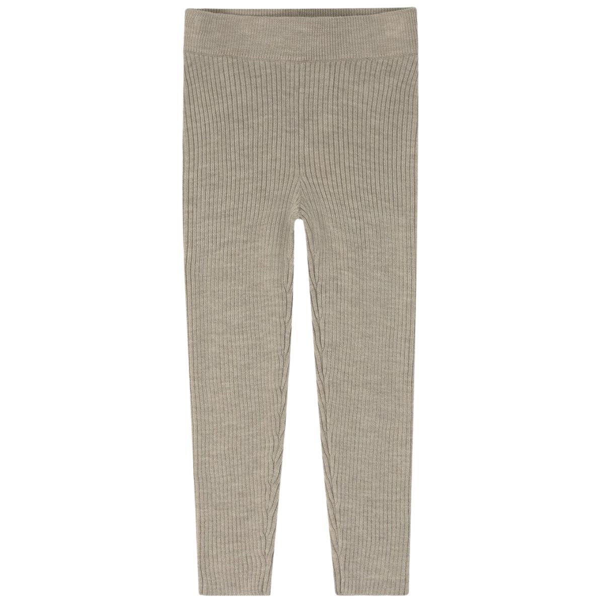 The Leggings from FUB. Beige ribbed leggings on a white background.