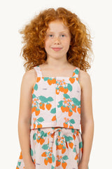 Strawberries Woven Crop Top