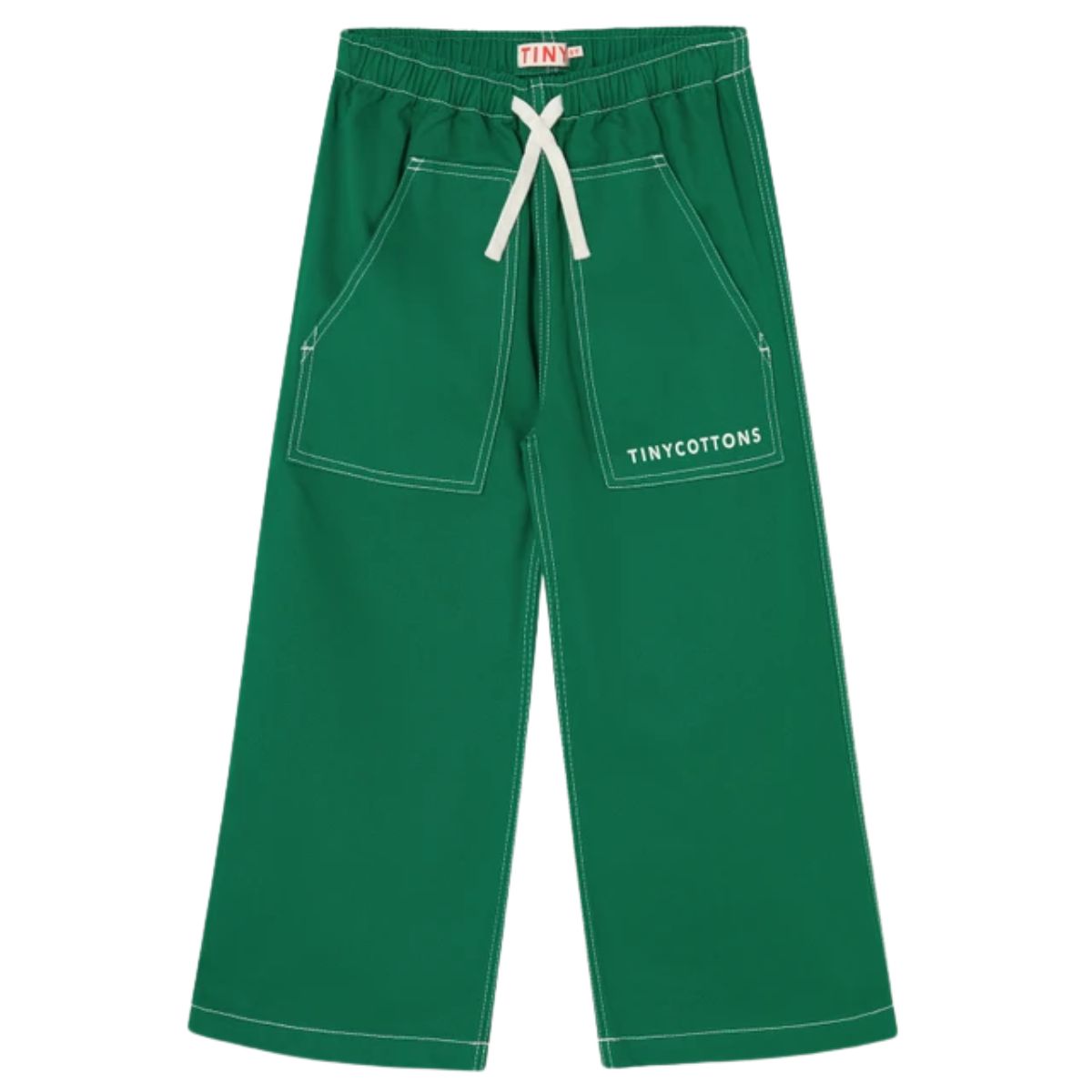 The Solid Pant from Tiny Cottons. Our green straight pants bring understated style with a vibrant edge.