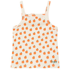 The Apples Strap Top from Tiny Cottons. Our Apples rib top allover pattern brings a fresh, playful twist to your wardrobe.
