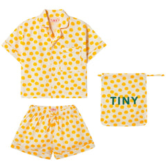 The Sun Set by Tiny Cottons. This Sun Set print set is perfect for summer nights. Featuring a playful all-over polka dot print.