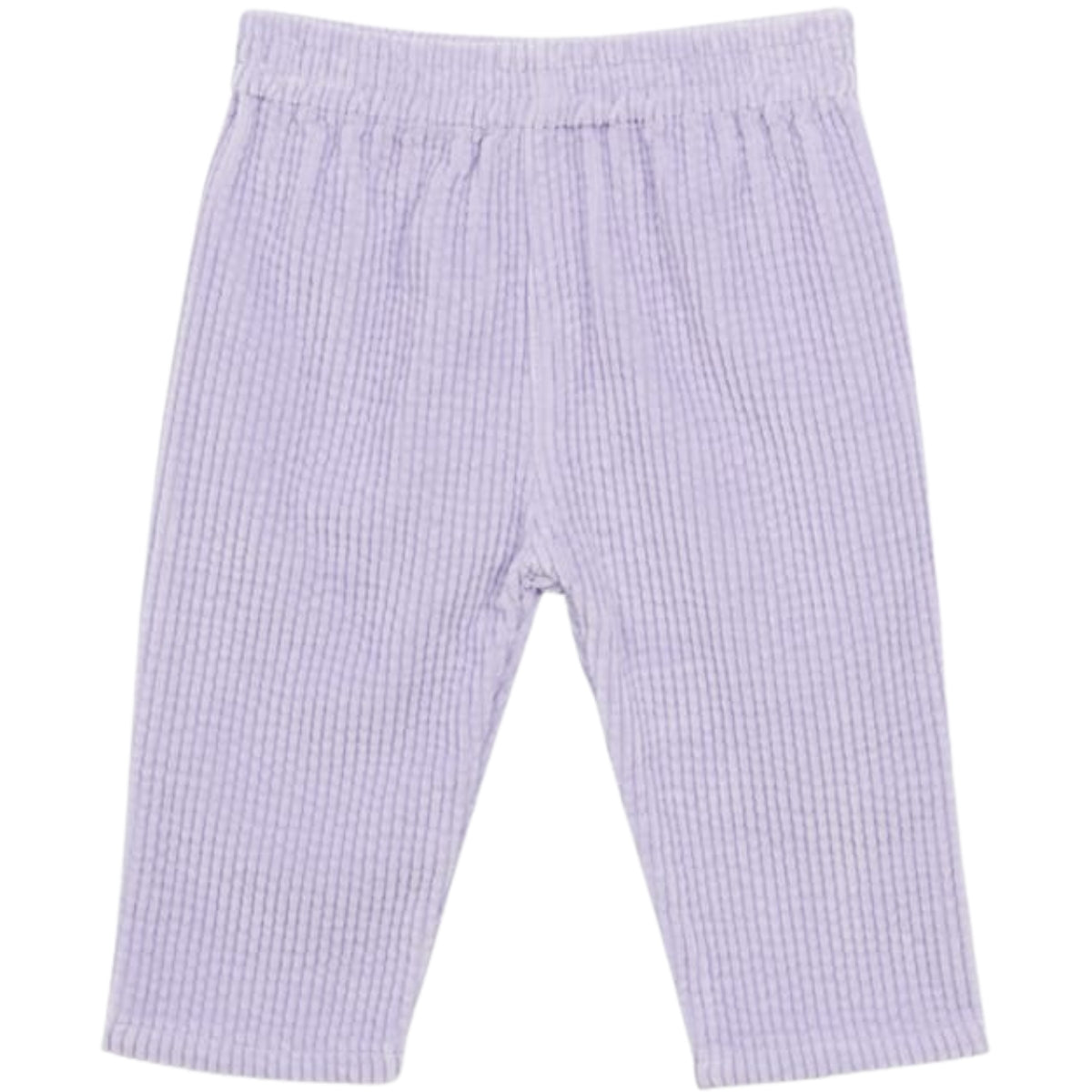 The Velvet Baby Pants from Arsene et Les Pipelettes in soft lavender ribbed corduroy velvet with an elastic waist.