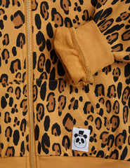 Basic Leopard Zip Hoodie