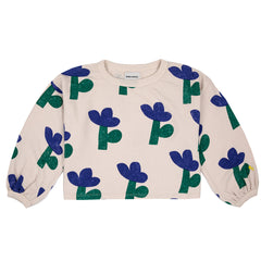 Sea Flower All Over Cropped Sweatshirt