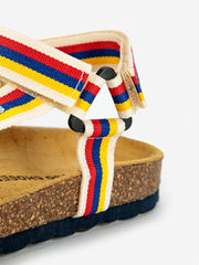 Color Stripes Straps Sandals