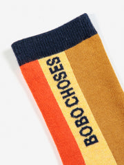 Multicolor Stripes Long Socks