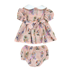 Animal Dress Baby Pink