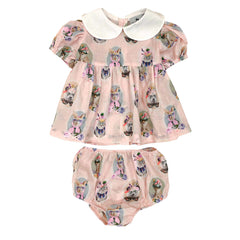 Animal Dress Baby Pink