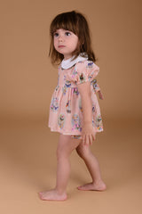 Animal Dress Baby Pink