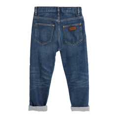 Ollibis Blue Denim Tapered Fit Jeans