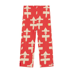 Geometric Red Camaleon Pants